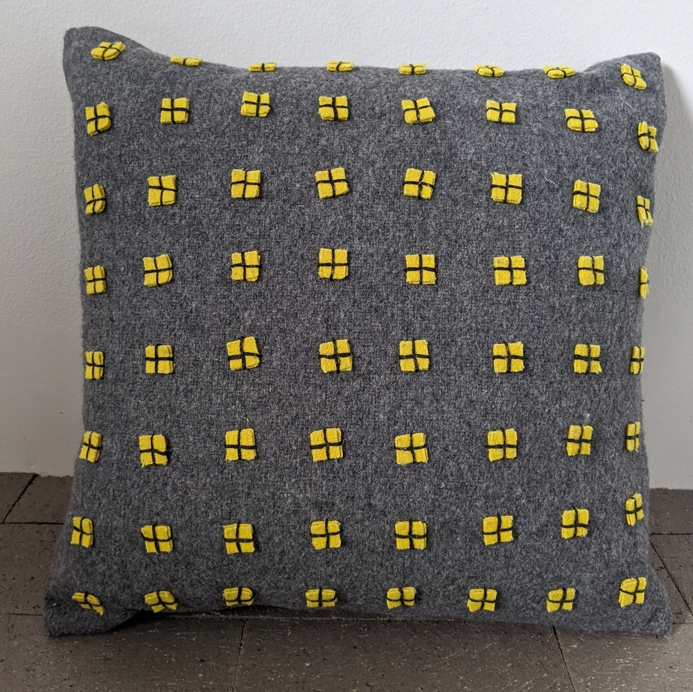 West Elm Grey Wool Pillow Cover